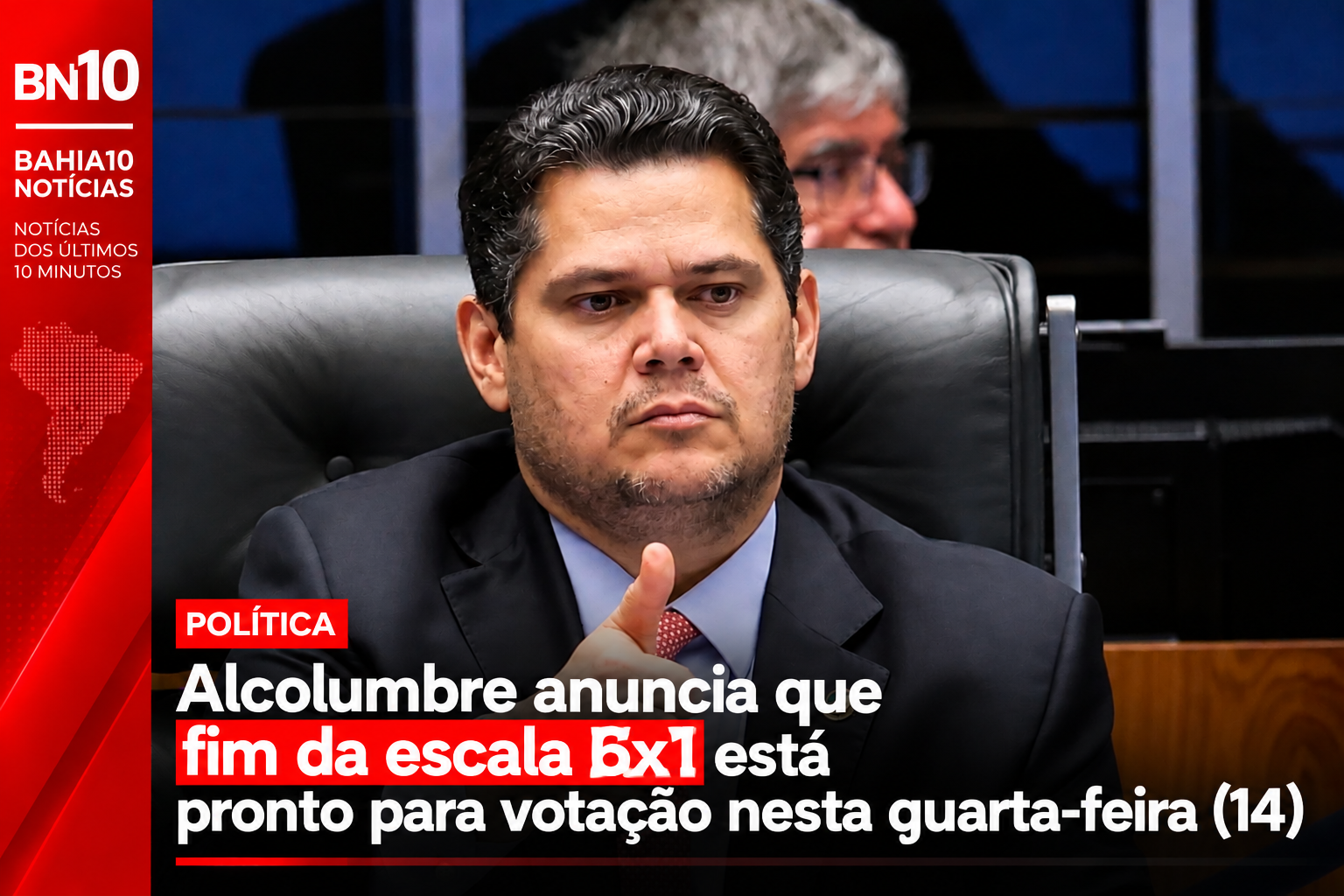 Presidente do Senado, Davi Alcolumbre, anuncia votação da proposta que prevê o fim da escala 6x1 nesta quarta-feira (14/10). A medida poderá alterar a jornada de trabalho de milhões de brasileiros.